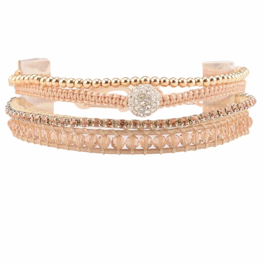 Victoria Emerson Adjustable Clasp Stacked Bracelet.